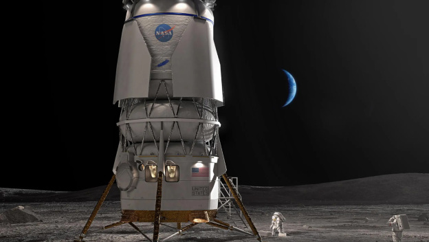 A NASA a Blue Origin holdkompját használhatja, ha a Starship kudarcot vall az Artemis III küldetésben