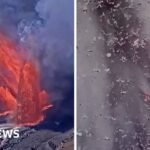 Abban a pillanatban, amikor a Hawaii vulkán kitörése elnyeli a kamerát