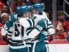 A San Jose Sharks, Maclin Celebrini vezet a Washington Capitals ellen| mobilit.hu