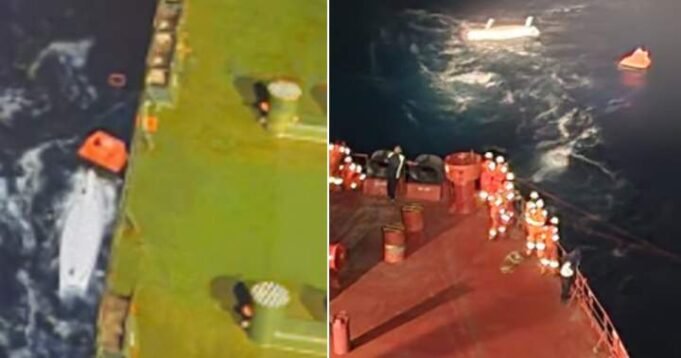 Megmentették a tengerészt, miután az Atlanti-óceán közepén felborult a csónak