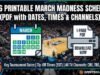 2026. évi nyomtatható March Madness ütemterv: PDF dátumokkal, időpontokkal és csatornákkal| mobilit.hu