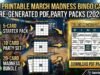 Ingyenes nyomtatható March Madness Bingo kártyák (PDF Party Pack)| mobilit.hu