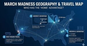 March Madness földrajzi útmutató: Mely csapatoknak lesz a legrövidebb utazási és „hazai” játékelőnye 2026-ban?| mobilit.hu