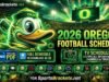 2026-os Oregon Ducks Football Menetrend, Nyomtatható PDF TV-menetrenddel| mobilit.hu